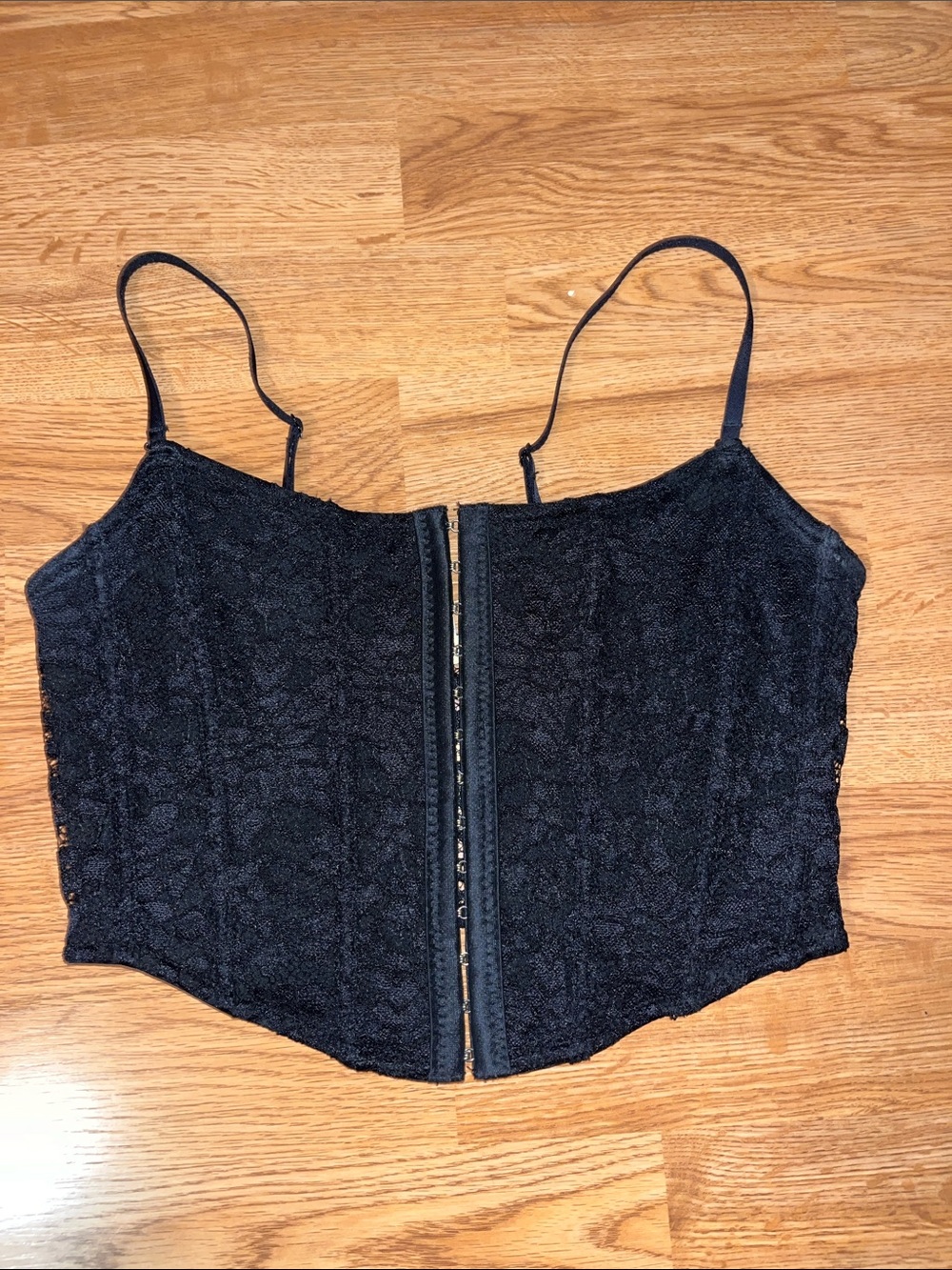 Garage Black Lace Corset Top
